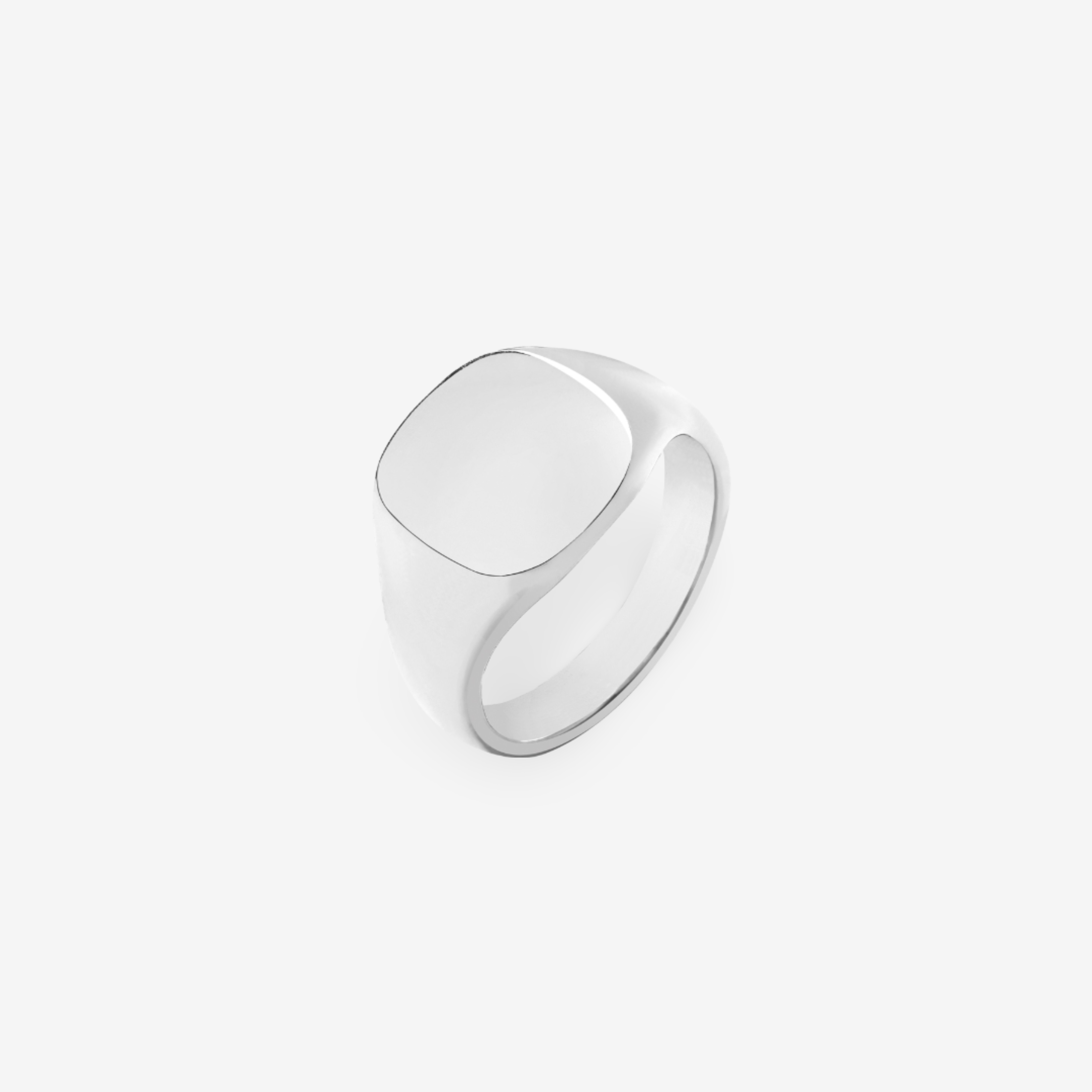 Silver Cushion Signet Ring